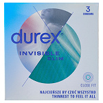 Durex Invisible Close Fit prezerwatywy dopasowane, 3 szt.