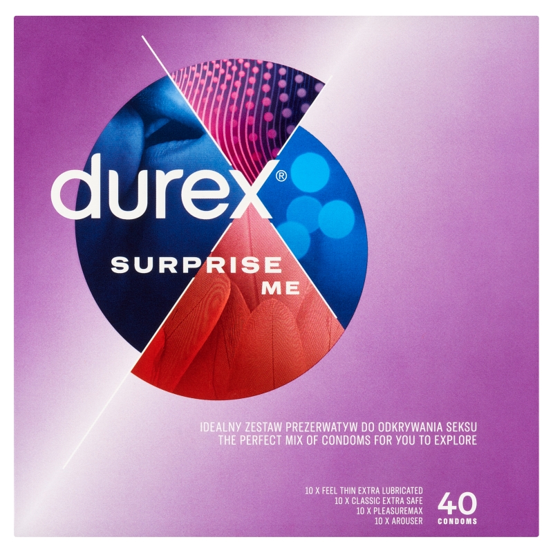 Durex Surprise, prezerwatywy, 40 szt.