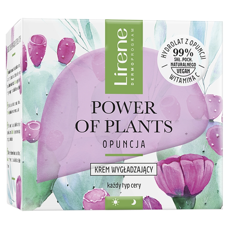 LIRENE Power Of Plants, krem wygładzający, opuncja, 50 ml