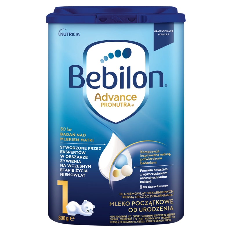 Bebilon 1 z Pronutra-Advance, Dla niemowląt od urodzenia do 6 miesiąca życia 800 g