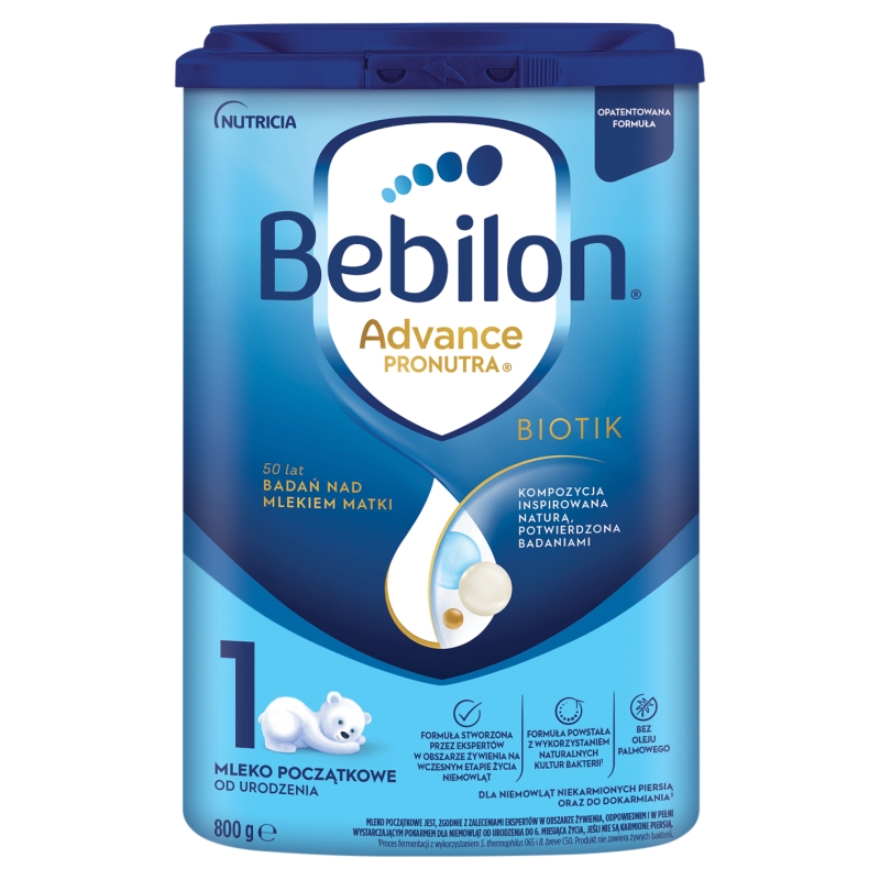 Bebilon 1 z Pronutra-Advance Dla niemowląt od urodzenia do 6 miesiąca życia 800 g
