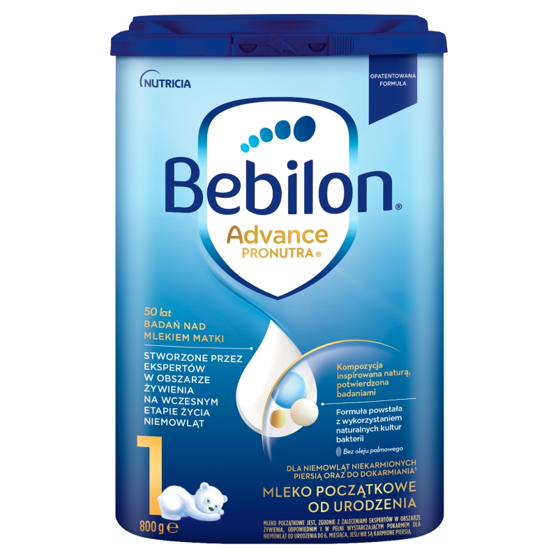 Bebilon 1 z Pronutra-Advance, Dla niemowląt od urodzenia do 6 miesiąca życia 800 g