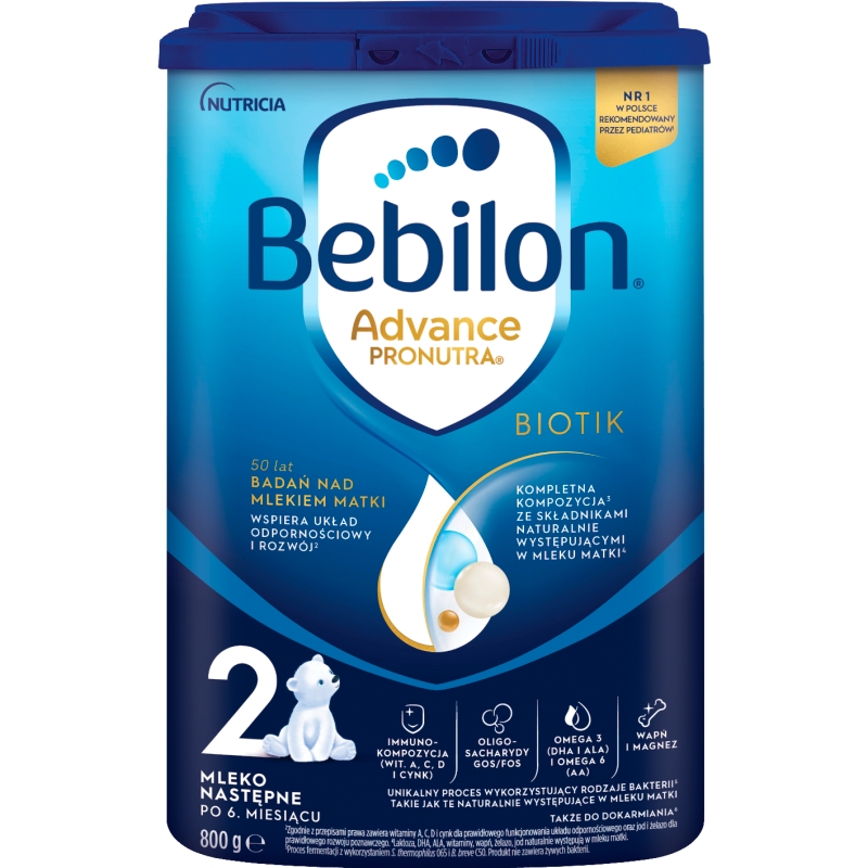 Bebilon 2 z Pronutra Advance, proszek mleko następne powyżej 6 miesiąca życia, 800 g