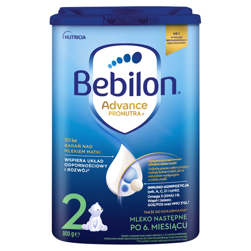 Bebilon 2 z Pronutra Advance, proszek mleko następne powyżej 6 miesiąca życia, 800 g