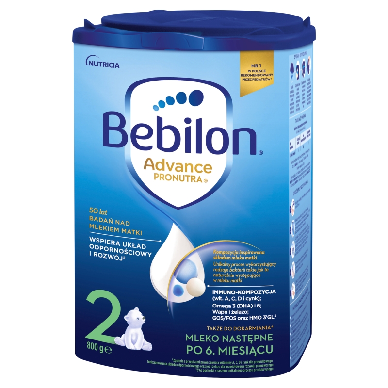 Bebilon 2 z Pronutra Advance, proszek mleko następne powyżej 6 miesiąca życia, 800 g