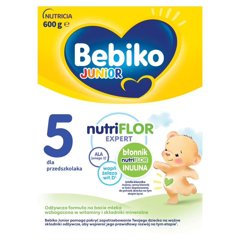 Bebiko Junior 5, mleko modyfikowane powyżej 3 roku życia, 600 g