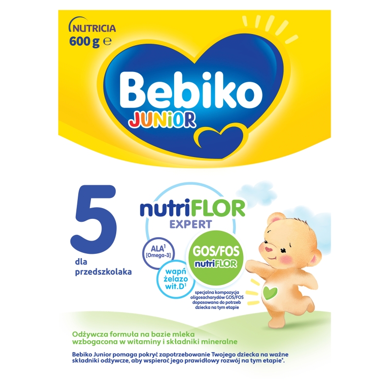 Bebiko Junior 5, mleko modyfikowane powyżej 3 roku życia, 600 g