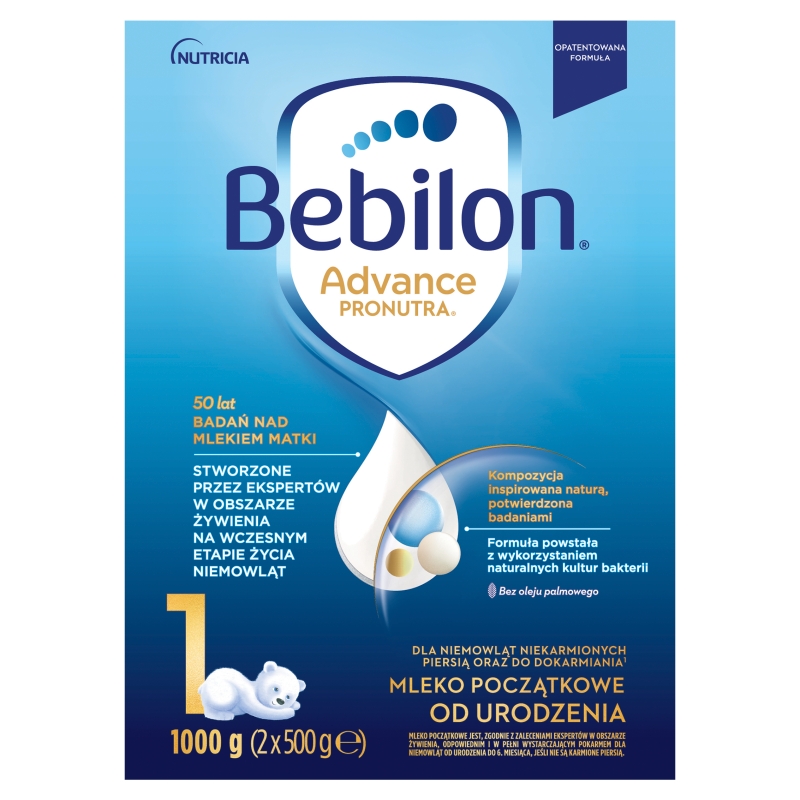 Bebilon 1 Advance Pronutra mleko początkowe od urodzenia, 1000 g 