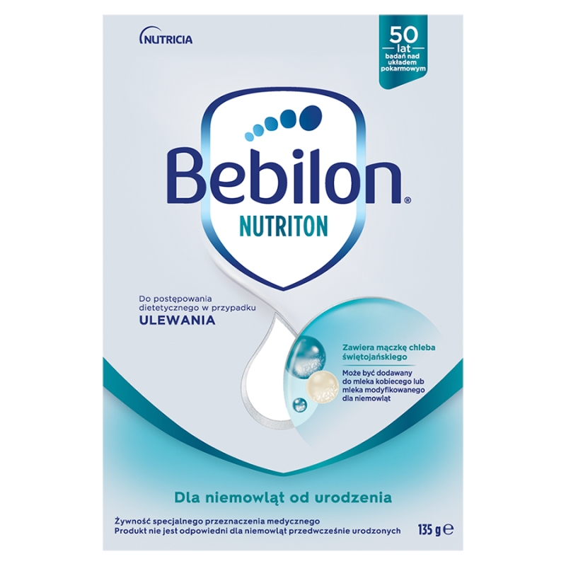 Bebilon Nutriton proszek w przypadku skłonności do ulewania u niemowląt i dzieci, 135 g