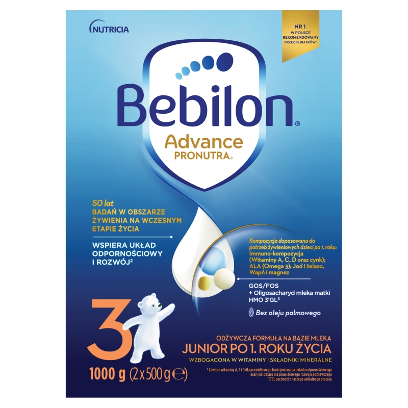 Bebilon 3 Pronutra Advance, proszek, po 1 roku, 1000 g