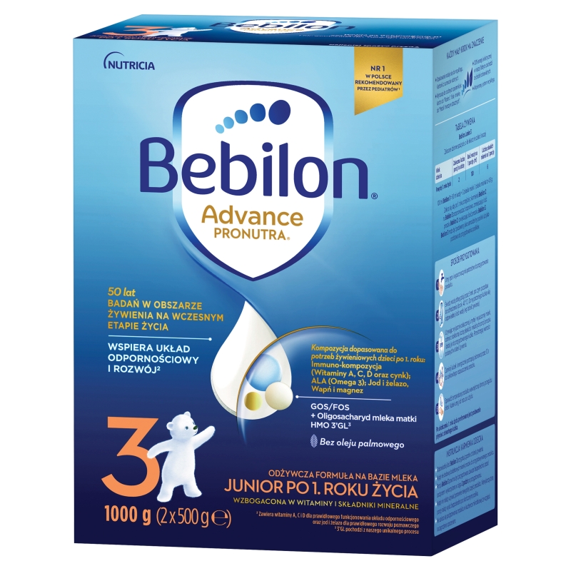 Bebilon 3 Pronutra Advance, proszek, po 1 roku, 1000 g