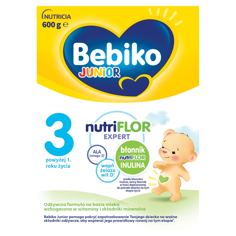 Bebiko Junior 3 Nutriflor Expert mleko modyfikowane powyżej 1 roku życia, 600 g