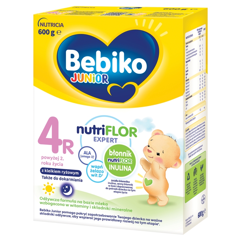 Bebiko Junior 4R , mleko modyfikowane powyżej 2 roku życia z kleikiem ryżowym, 600 g