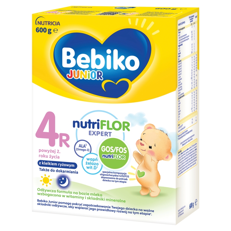 Bebiko Junior 4R , mleko modyfikowane powyżej 2 roku życia z kleikiem ryżowym, 600 g