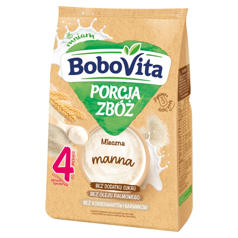 Bobovita Porcja Zbóż, mleczna manna, 4m+, 210 g