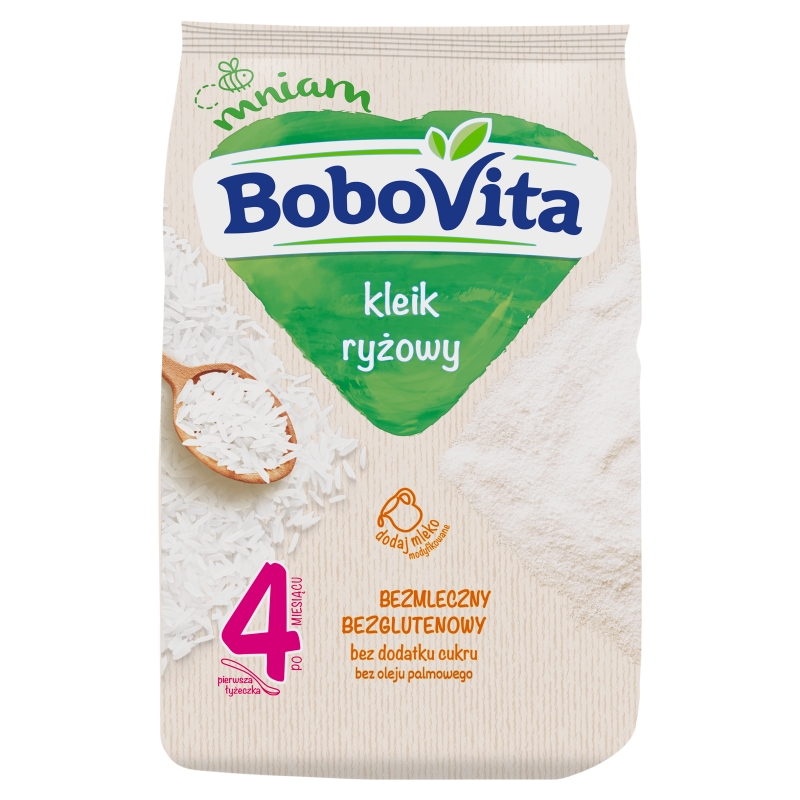 Bobovita, kleik ryżowy, bezmleczny, bez glutenu, 4m+, 160 g