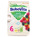 Bobovita kaszka mleczno-ryżowa, owoce leśne, bez glutenu, 6m+, 230 g