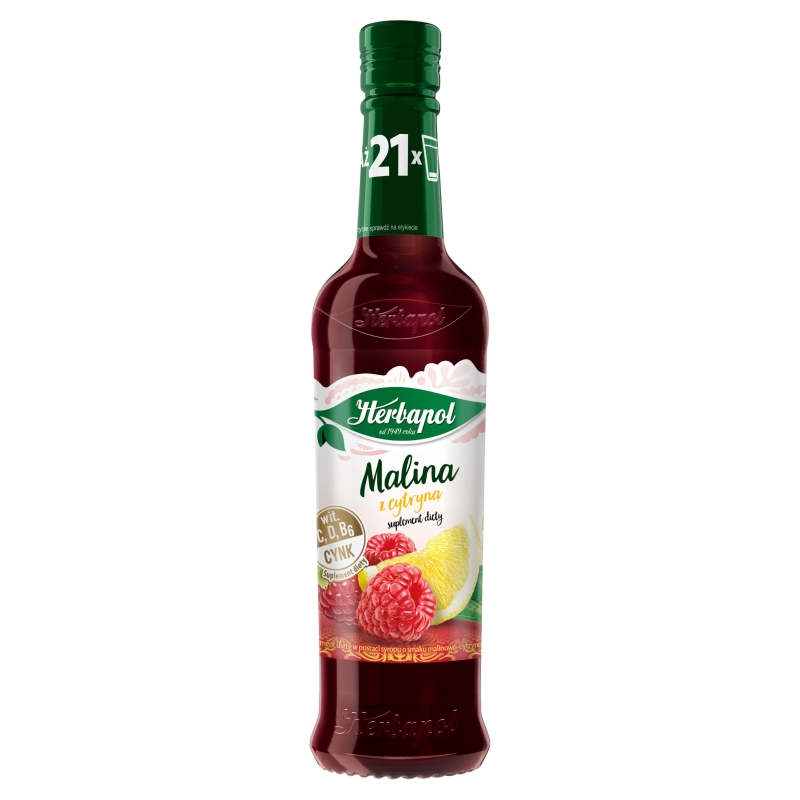 Syrop malina z cytryną , z witaminami C i D, 420 ml