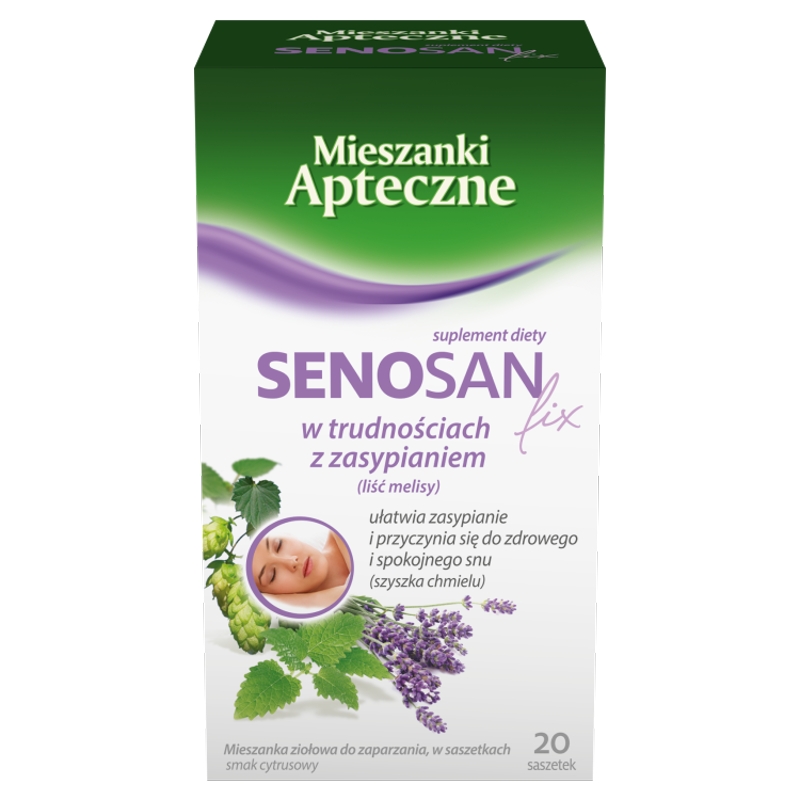 Senosan, zioła do zaparzania w saszetkach ułatwiające zasypianie, 20 szt.