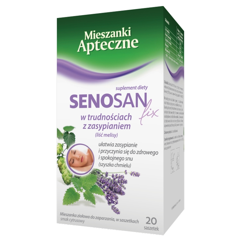 Senosan, zioła do zaparzania w saszetkach ułatwiające zasypianie, 20 szt.