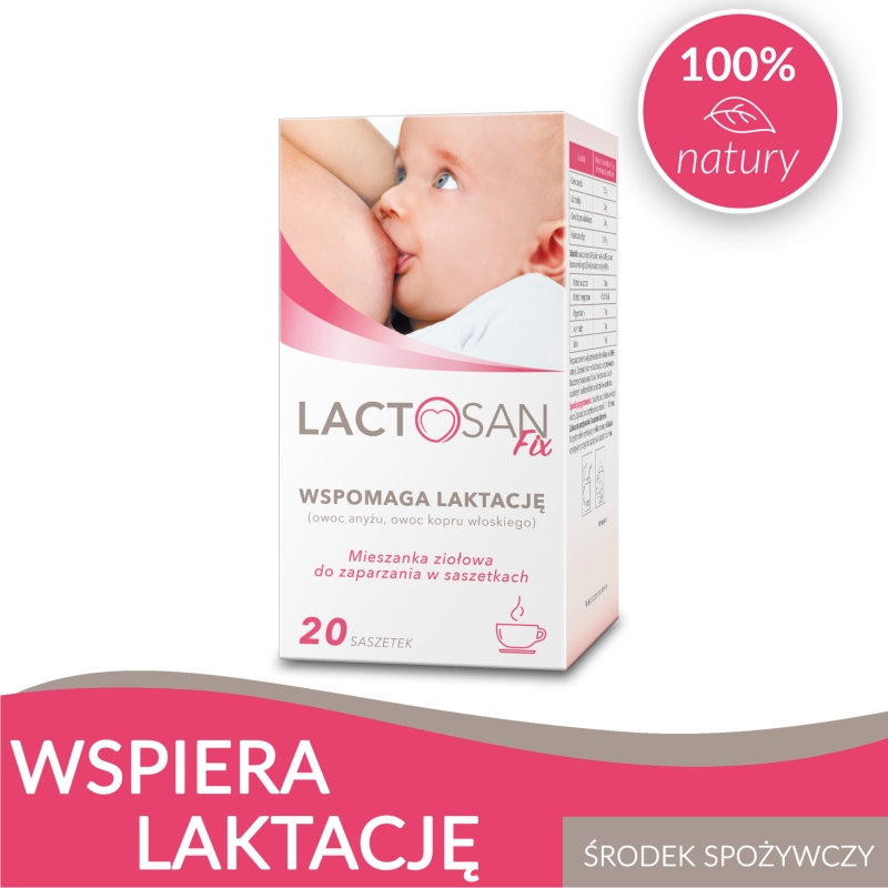 Lactosan Fix, herbata w saszetkach wspomagająca laktację, 20 szt.