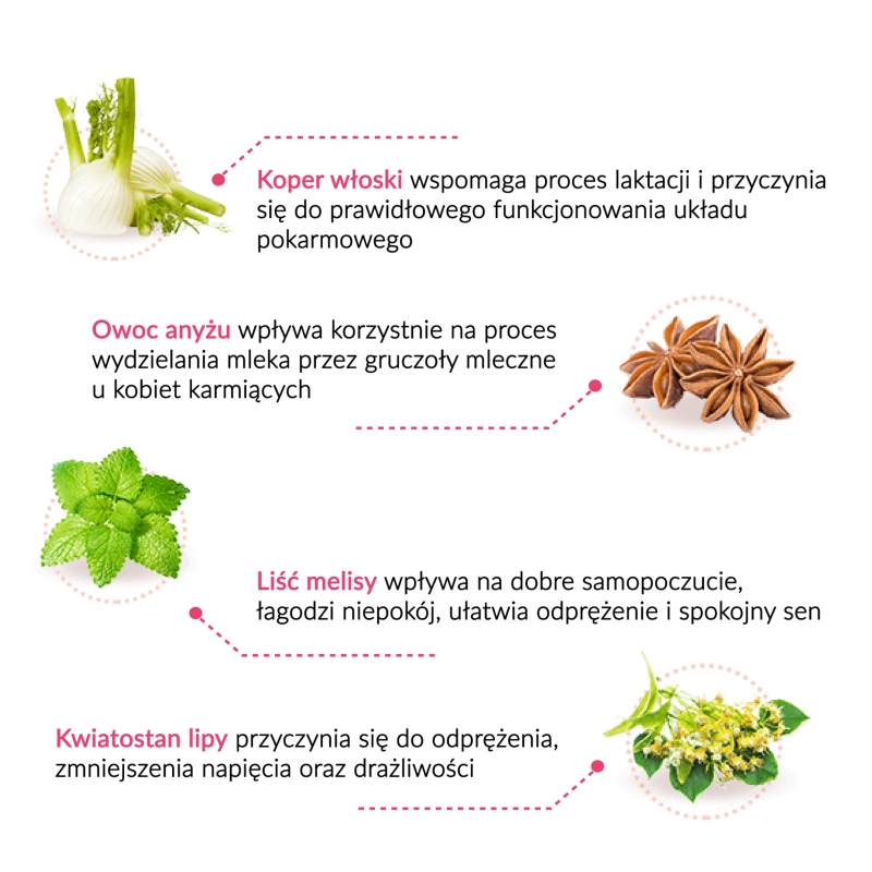 Lactosan Fix, herbata w saszetkach wspomagająca laktację, 20 szt.