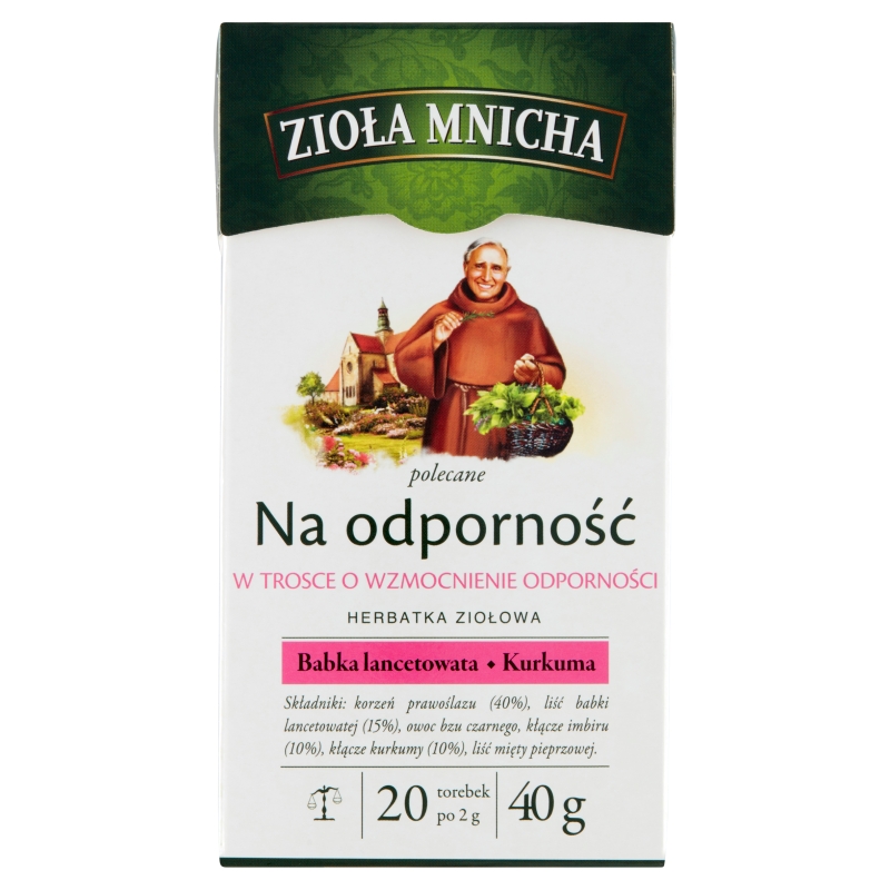 Zioła Mnicha, herbata ziołowa na odporność, 20 sasz. po 2 g