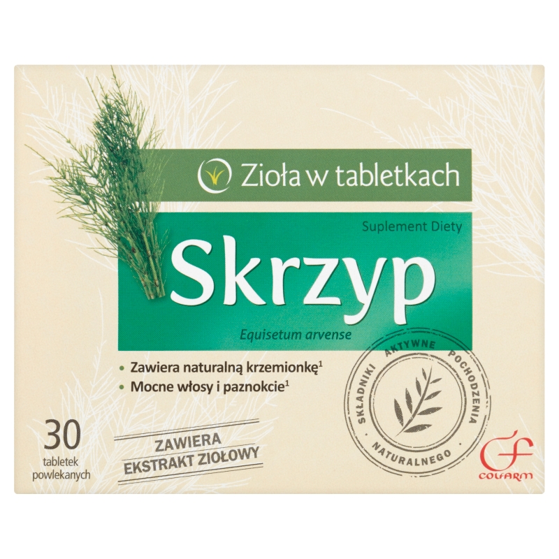Skrzyp, tabletki ze składnikiem na mocne włosy i paznokcie, 30 szt.