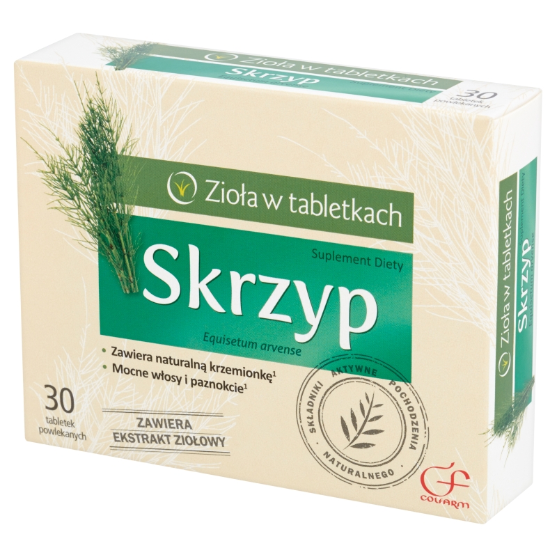 Skrzyp, tabletki ze składnikiem na mocne włosy i paznokcie, 30 szt.