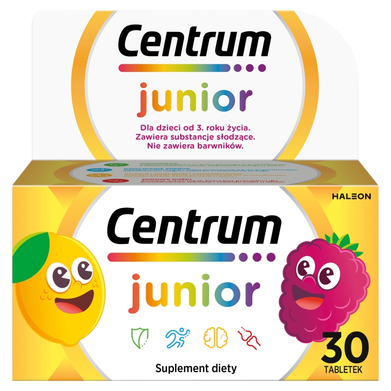 Centrum Junior, tabletki do ssania z witaminami i minerałami dla dzieci, 30 szt.