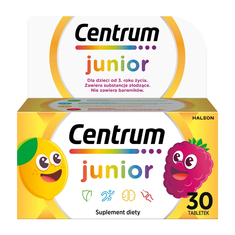Centrum Junior, tabletki do ssania z witaminami i minerałami dla dzieci, 30 szt.