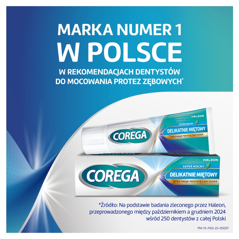 Corega Extra Strong, krem mocujący, delikatnie miętowy, 2 x 40g