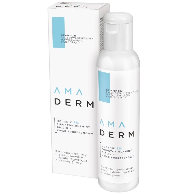 AMADERM , szampon przeciwłupieżowy nawilżający, 150 ml