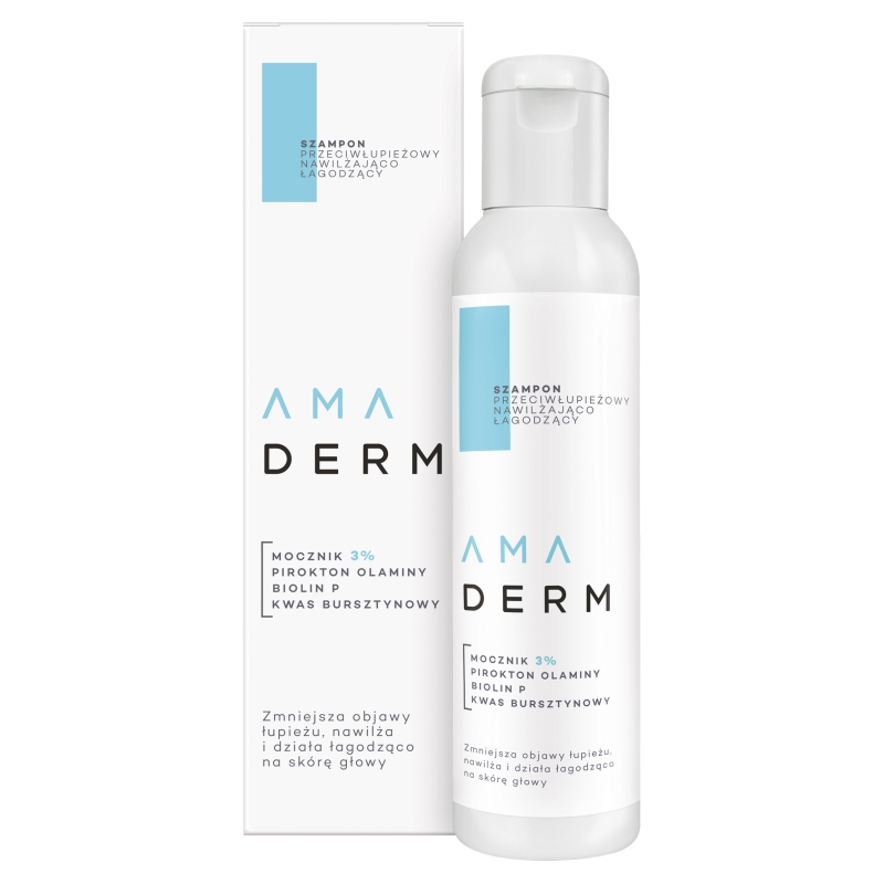 AMADERM , szampon przeciwłupieżowy nawilżający, 150 ml