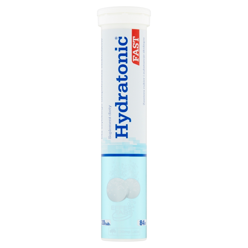 Olimp Hydratonic Fast , tabletki musujące z elektrolitami, 20 szt.