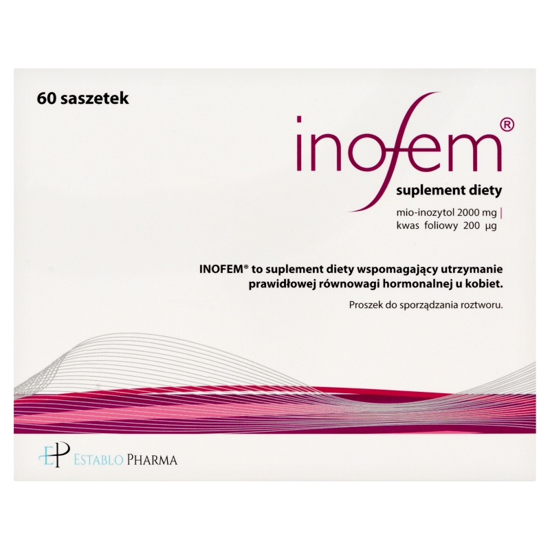 Inofem proszek w saszetkach ze składnikami wspomagającymi równowagę hormonalną, 60 szt.