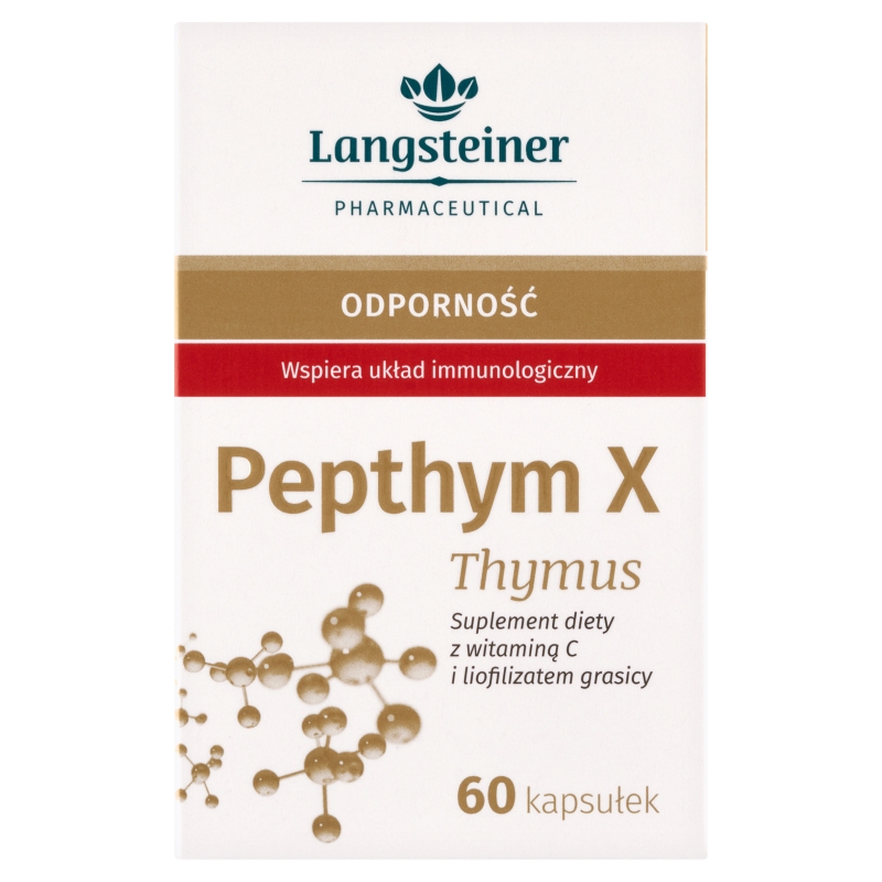 Pepthym X Thymus , kapsułki ze składnikami wspierającymi układ odpornościowy, 60 szt.