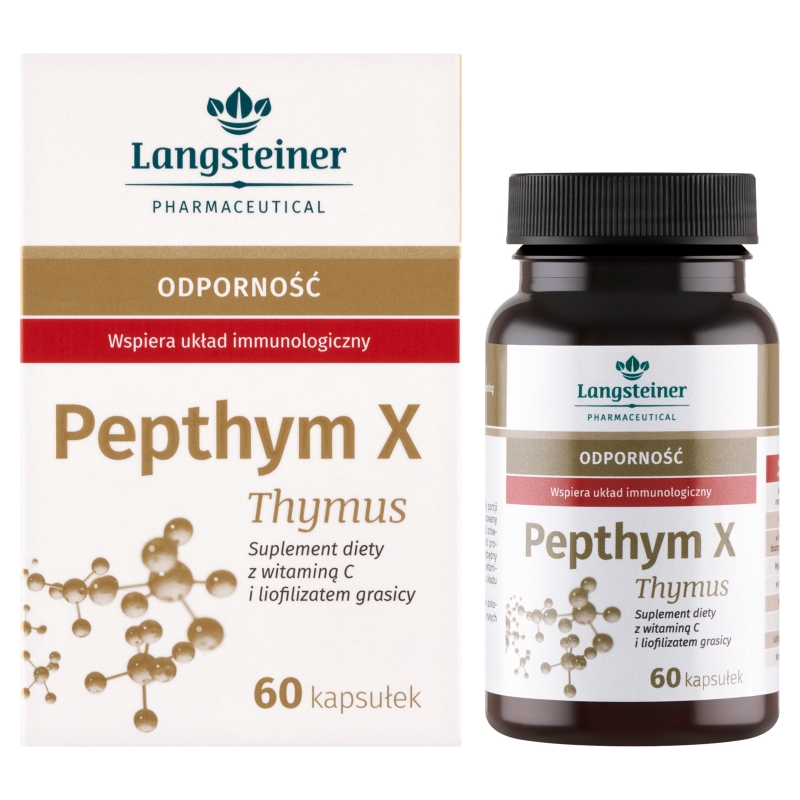 Pepthym X Thymus , kapsułki ze składnikami wspierającymi układ odpornościowy, 60 szt.