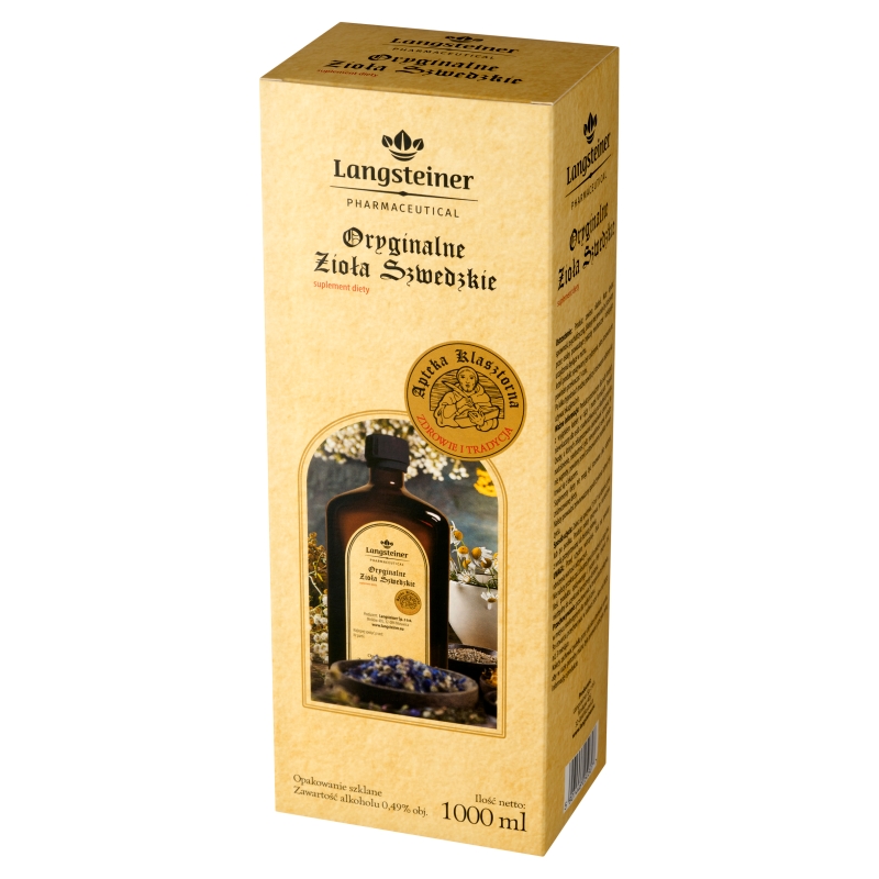 Bitter Oryginalne Zioła Szwedzkie, płyn ze składnikami wzmacniającymi odporność, 1 l