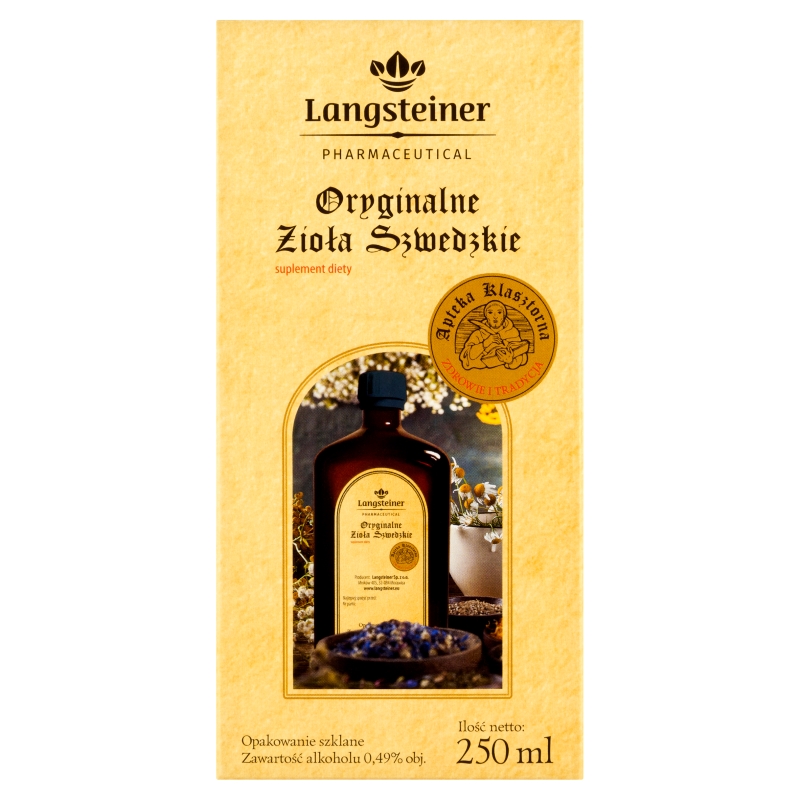 Bitter Oryginalne zioła szwedzkie, płyn ze składnikami poprawiającymi apetyt, 250 ml