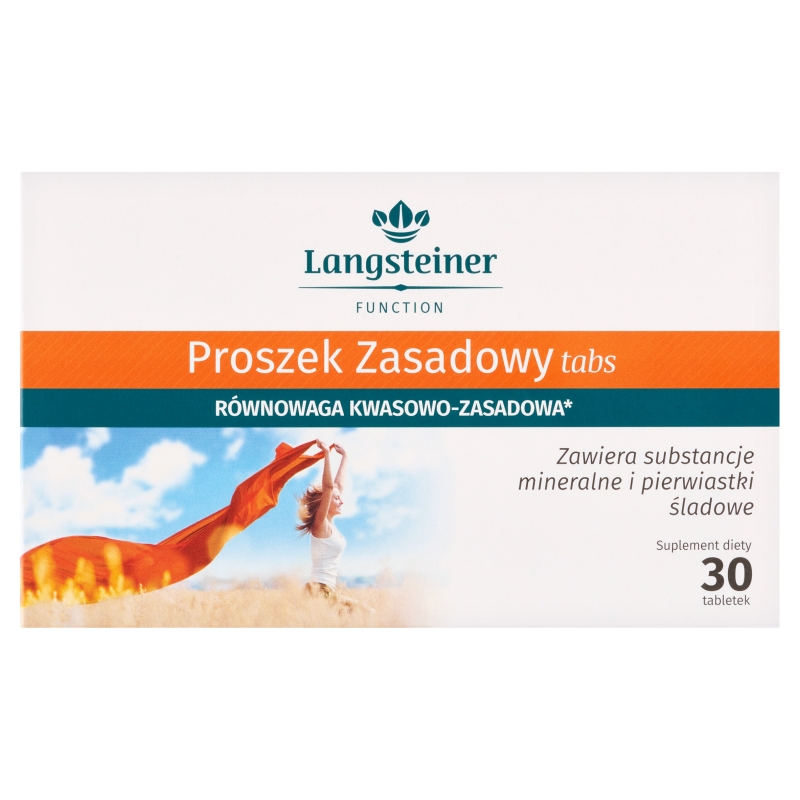 Proszek Zasadowy Tabs, tabletki ze składnikami wspomagającymi równowagę kwasowo-zasadową, 30 szt.