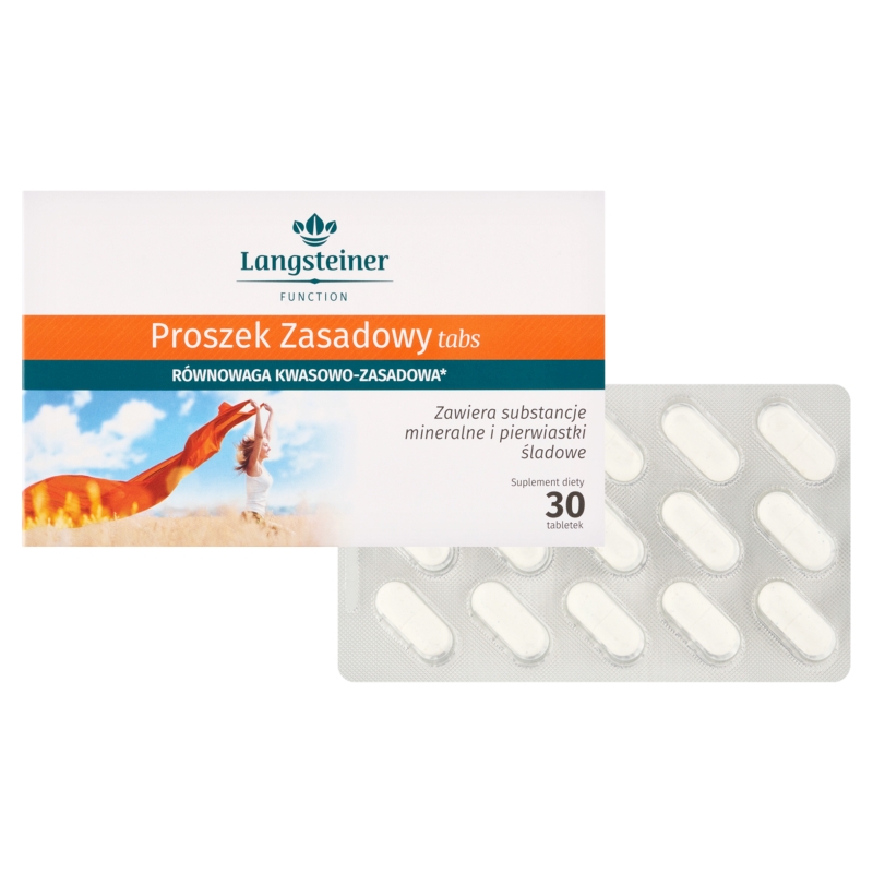 Proszek Zasadowy Tabs, tabletki ze składnikami wspomagającymi równowagę kwasowo-zasadową, 30 szt.