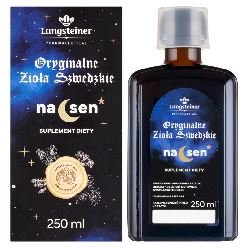Langsteiner Oryginalne Zioła Szwedzkie, na sen, 250 ml