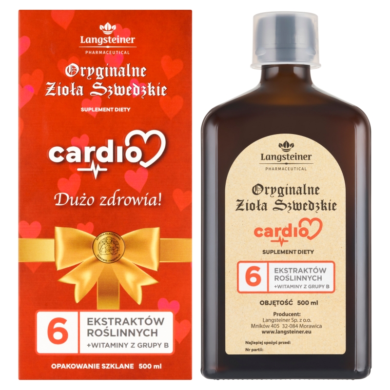 Langsteiner Oryginalne Zioła Szwedzkie, cardio, 500 ml