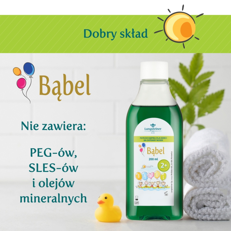 Bąbel, płyn do kąpieli na zatkany nosek, 200 ml