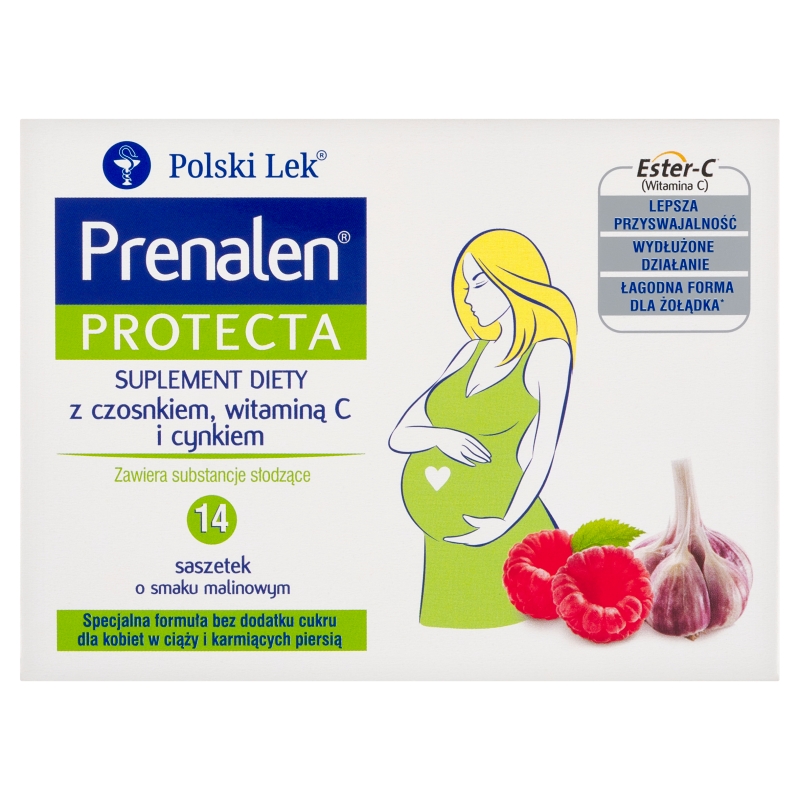 Prenalen, proszek dla kobiet w ciąży i matek karmiących o smaku malinowym, 14 sasz.