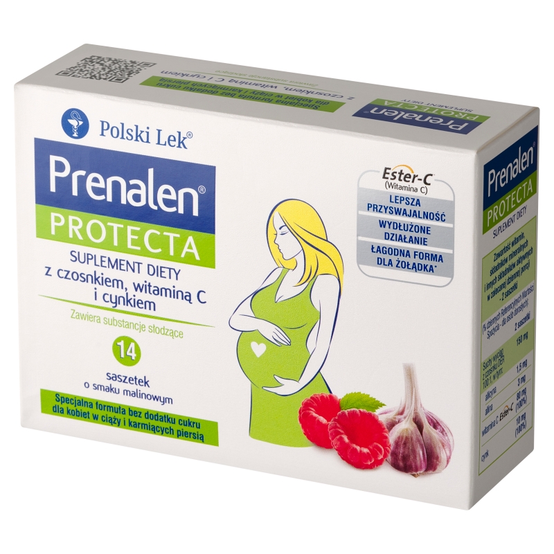 Prenalen, proszek dla kobiet w ciąży i matek karmiących o smaku malinowym, 14 sasz.