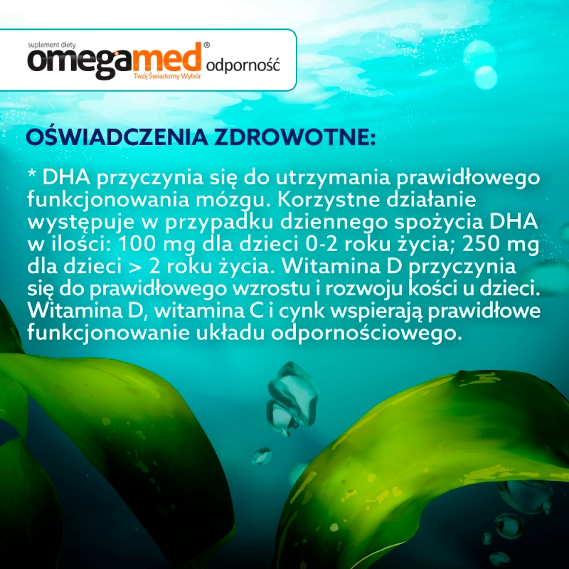 Omegamed Odporność 5+, kapsułki do żucia dla dzieci powyżej 5. roku życia, 30 szt.