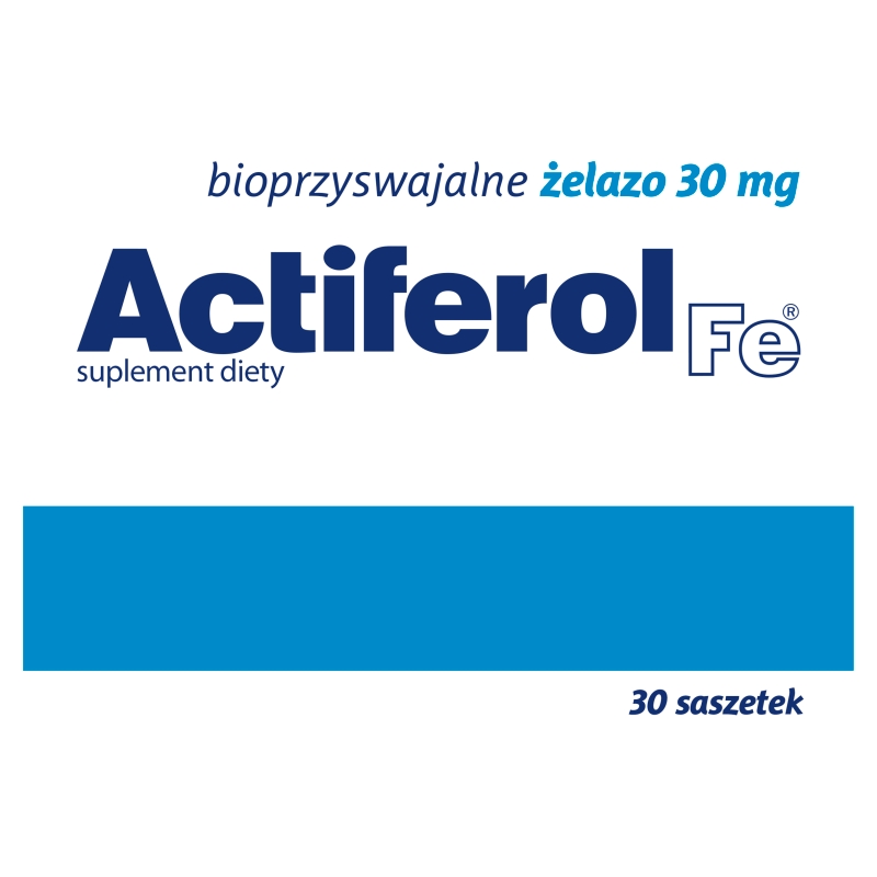 Actiferol Fe saszetki ze składniakami uzupełniającymi dietę w żelazo, 30 szt.