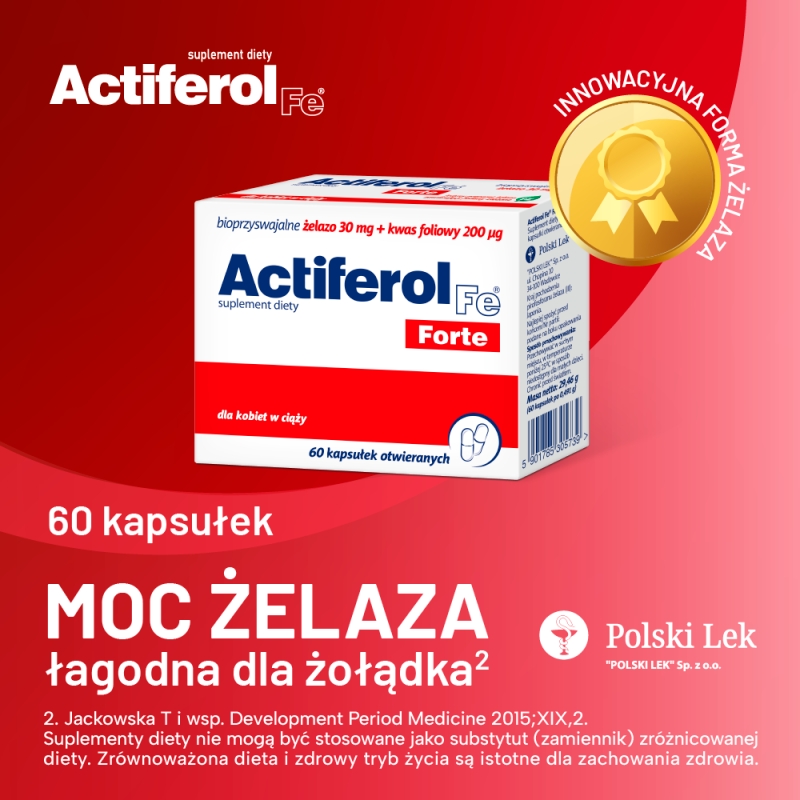 ActiFerol Fe Forte , kapsułki dla kobiet w ciąży, 60 szt.